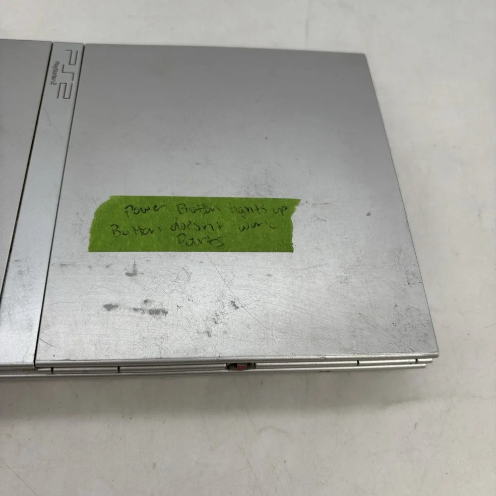 Sony SCPH-77001 Playstation 2 Slim Game Console Silver Parts/ Repair Only